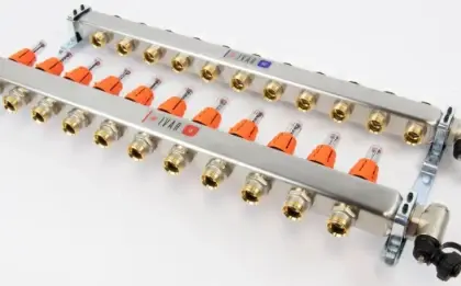 Begetube 261102212 Begetube UFH inox collectorset voor vloerverwarming met topmeters
