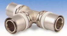 Begetube 328357777 Begetube B-Press messing verloop T-stuk FFF 40 x 20 x 40 mm