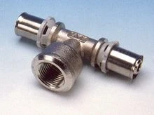 Begetube B-Press messing verloop T-stuk met binnendraad FFF 20 x 3/4 F x 20 mm 338283535