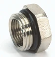 Begetube collectorreductie MF 4/4 x 1/2 - met O-ring - chroom 400001126