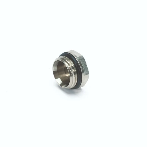 Begetube stop M 3/8 met O-ring - chroom 510000003