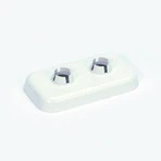 Begetube 611501215 Begetube afdekrozet dubbel 15 mm - hartafstand 50 mm - wit
