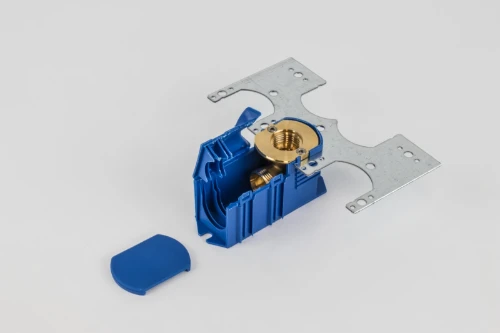 Begetube muurinbouwdoos 90° FM 1/2 x M24 - blauw - met bevestigingsbeugel 621262052