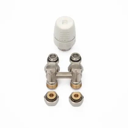 Begetube 692000001 Begetube radiatoraansluitset 1 met H-stuk voor muuraansluiting