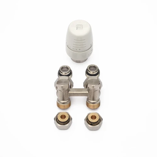 Begetube 692000001 Begetube radiatoraansluitset 1 met H-stuk voor muuraansluiting