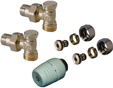 Begetube 692000004 Begetube radiatoraansluitset 4 met haakse regelbare koppelingen en puntstuk met O-ring