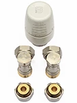 Begetube 692000007 Begetube radiatoraansluitset 6 met 2 haakse regelbare koppelingen