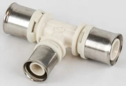 Begetube (88626350) PPSU kunststof pers verloop T-stuk 90° FFF 26 x 20 x 26 mm 88626350
