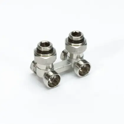 Begetube H-stuk begetube muuraansluiting haaks 2x1/2 + 2xM24 tweepijpsaansluiting 160054052