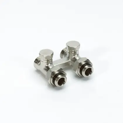 Begetube H-stuk begetube vloeraansluiting recht 2x1/2 + 2xM24 regelbare bypass 1- of 2-pijps 160051052