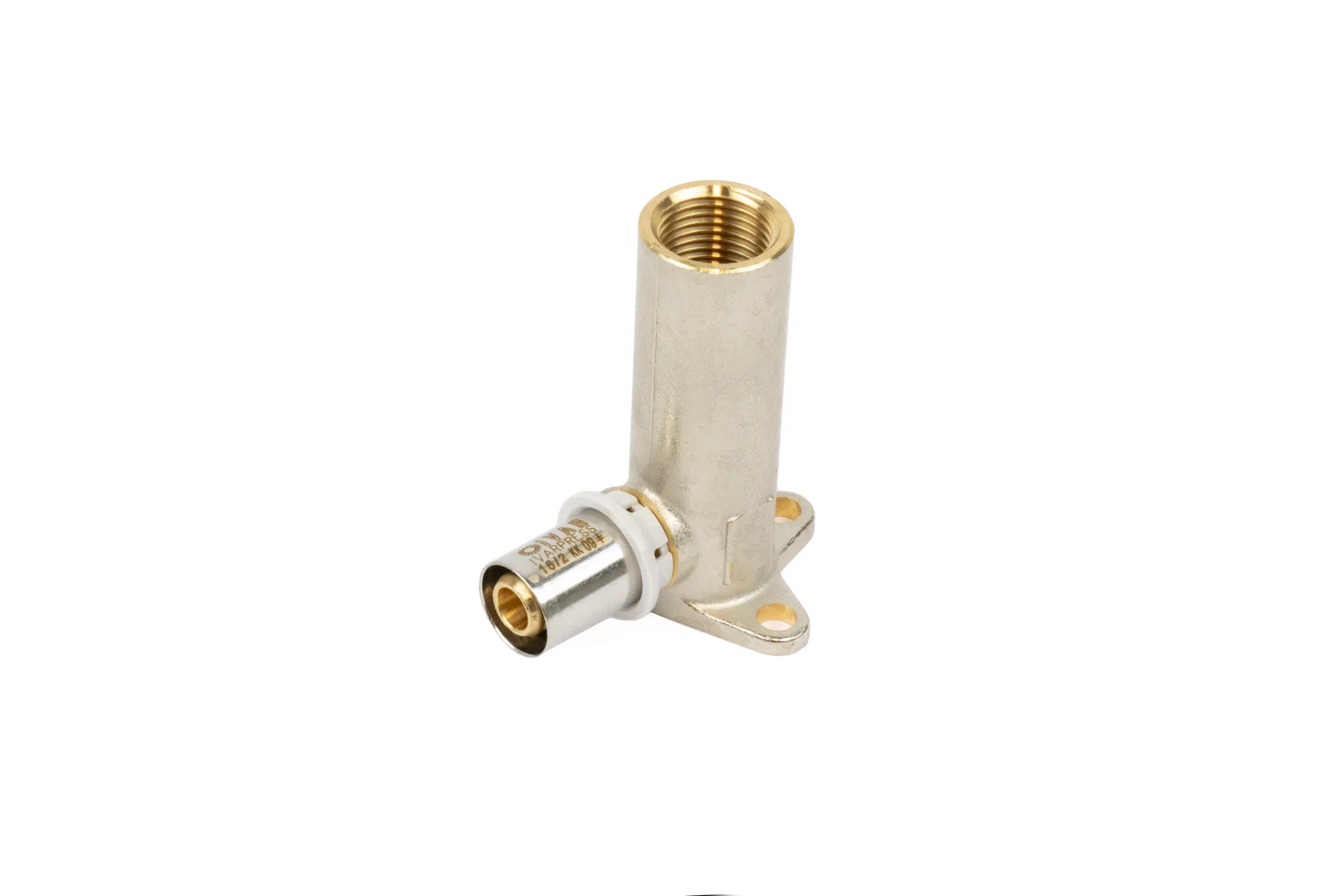 Begetube Hoge muurplaat met perskoppeling  1/2 V x 20x2 mm, hoogte 77mm 613261836