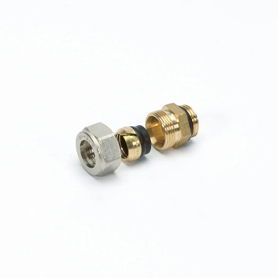 Begetube Klemkoppeling chroom 1/2 bu x 15 koper verchroomde aansluitnippel ( ex 302010512 ) 401010512