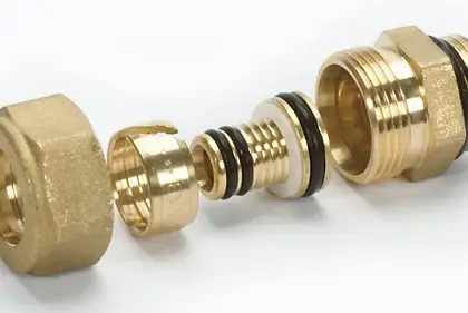 Begetube Knelovergangsstuk messing losse insteekhuls voor Alpex 16/2mm x 3/4" M verwarming Begetube 304010718