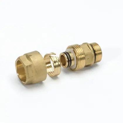 Begetube Knelovergangsstuk messing vaste insteekhuls voor Alpex 32/3mm x 1" M verwarming Begetube 307011066