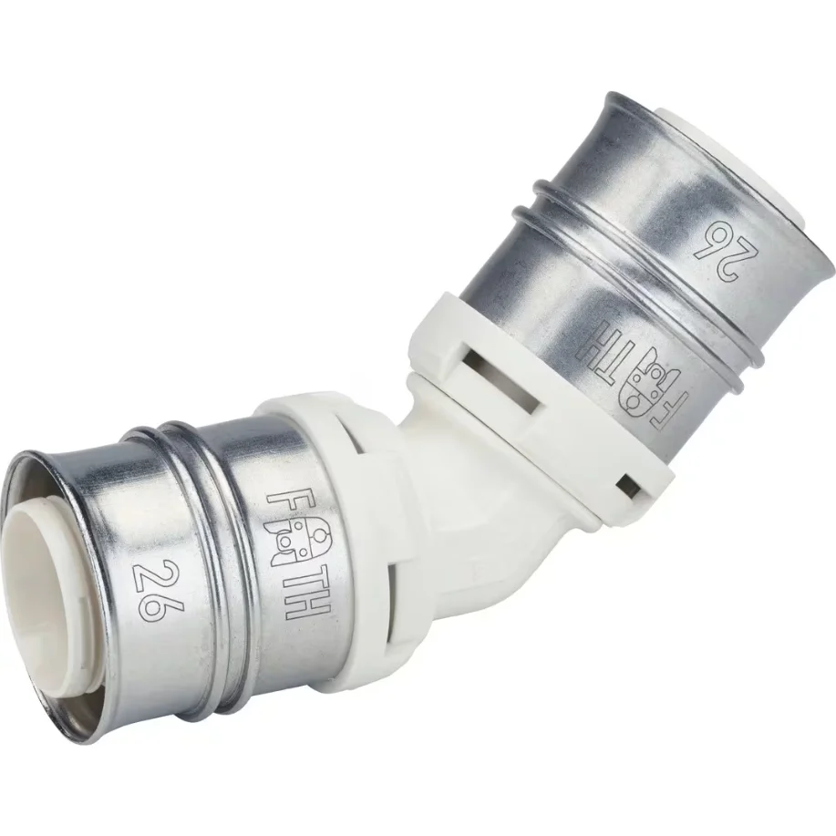 Begetube Persknie kunststof 32/3mm FF 45° (drink)water Begetube DUO XS PPSU 82832201