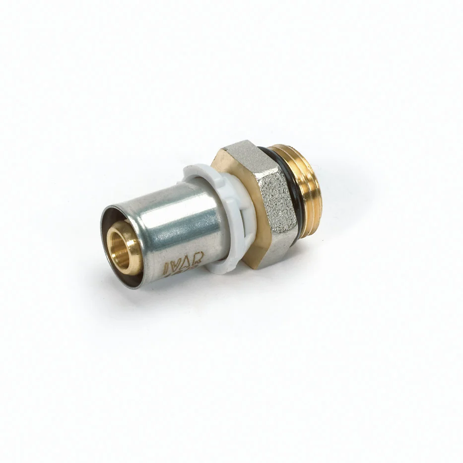 Begetube Persovergangsstuk messing met O-ring 20/2mm x 1/2" M (drink)water Begetube Alpex 308010535