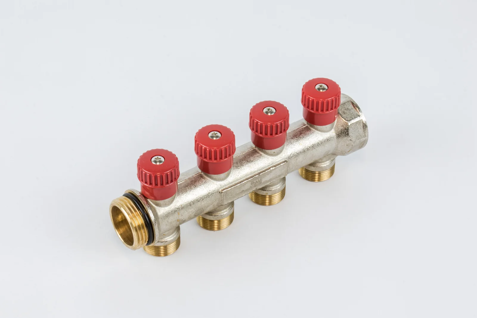 Begetube Verdeler voor CV messing Begetube 1" + 4 x 1" rood 225101104