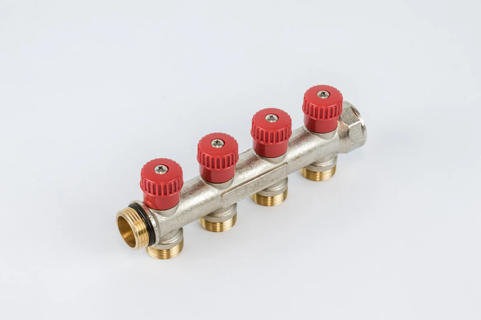 Begetube Verdeler voor CV messing Begetube 3/4" + 4 x 3/4" rood 225071104