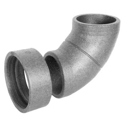 Begetube Bocht rond luchtkanaal Begetube Profi-Air 180mm 90° staal Isopipe 010120180