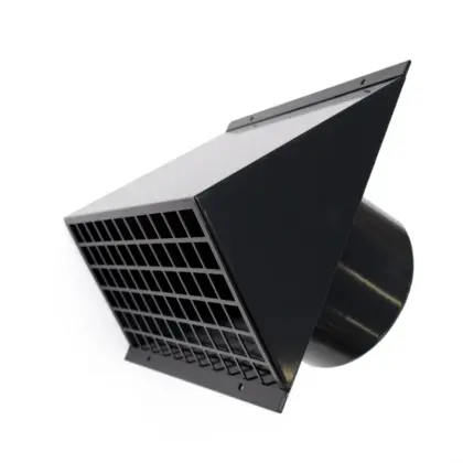 Begetube Buitenluchtrooster Begetube Profi-Air rechthoekig Ø180mm inox zwart 010161180