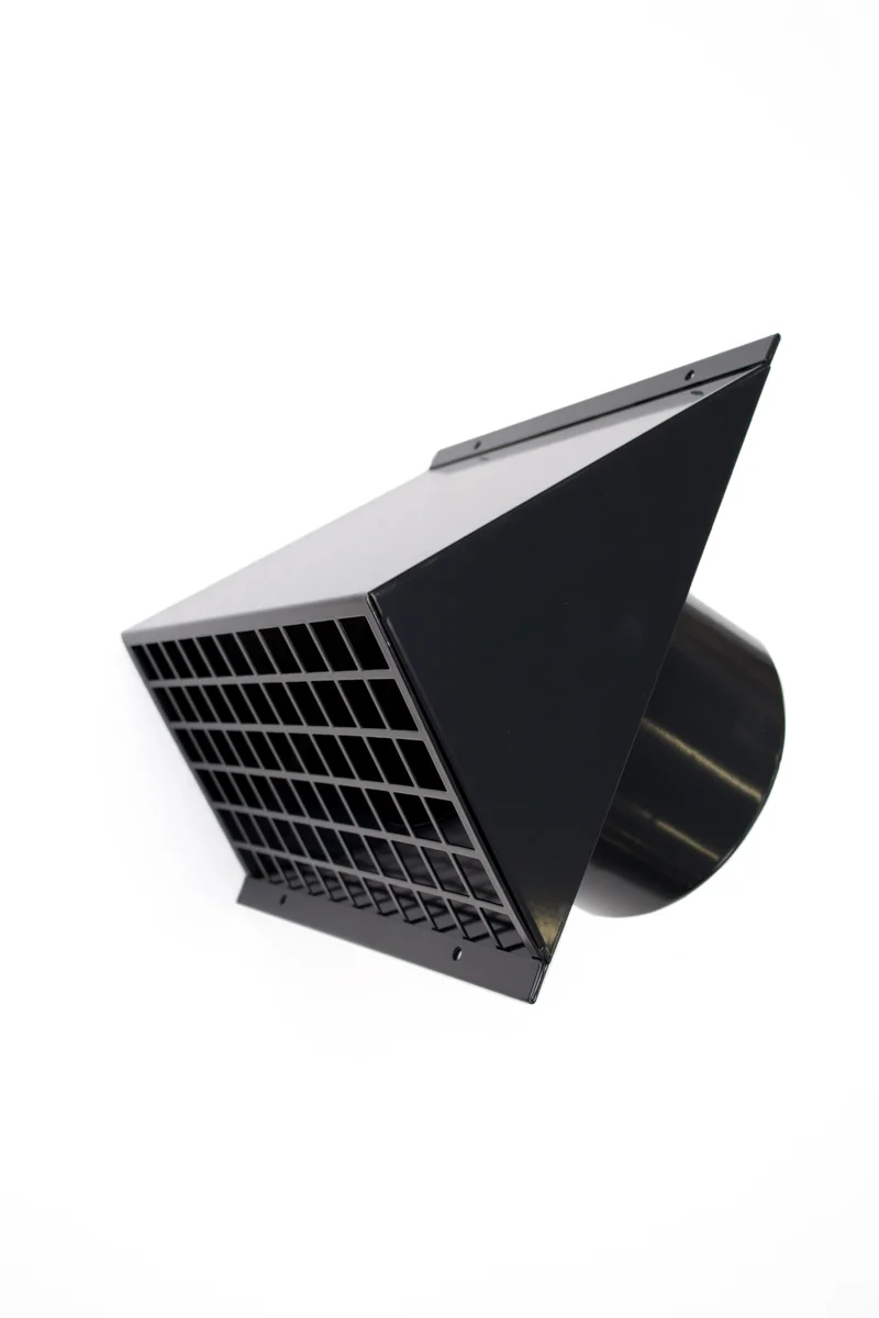 Begetube Buitenluchtrooster Begetube Profi-Air rechthoekig Ø180mm inox zwart 010161180