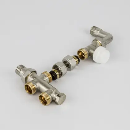 Begetube Driewegset Begetube geschikt voor éénpijpssysteem wandaansluiting thermostatisch 110227052