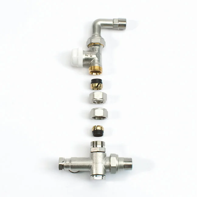 Begetube Driewegset Begetube geschikt voor éénpijpssysteem wandaansluiting thermostatisch 110230052