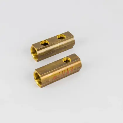 Begetube Verdeler voor CV messing Begetube 1" + 2 x 1/2" met ontluchting