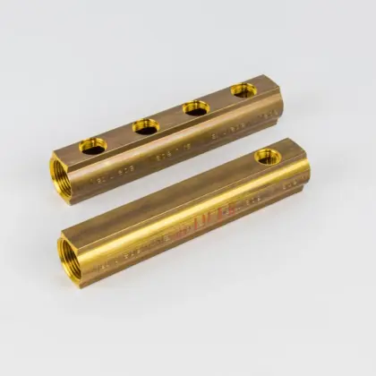 Begetube Verdeler voor CV messing Begetube 1" + 4 x 1/2" met ontluchting