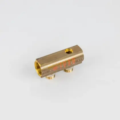 Begetube Verdeler voor CV messing Begetube 1" + 2 x M24 met ontluchting