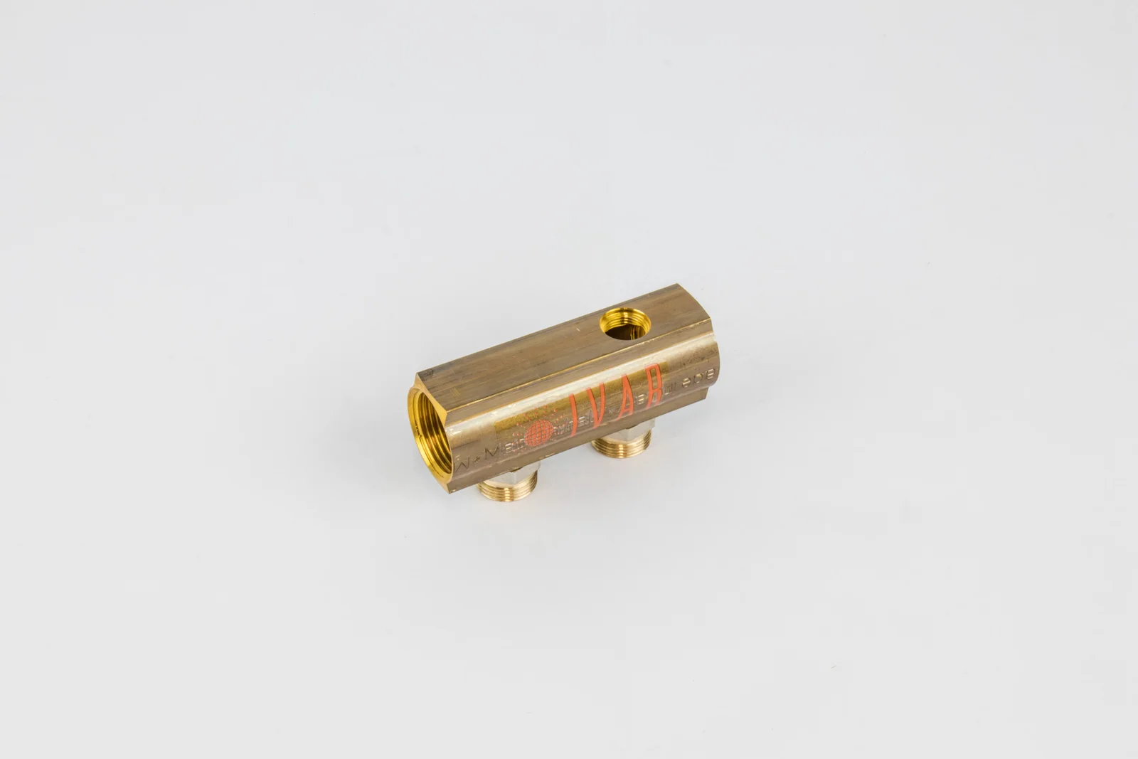 Begetube Verdeler voor CV messing Begetube 1" + 2 x M24 met ontluchting