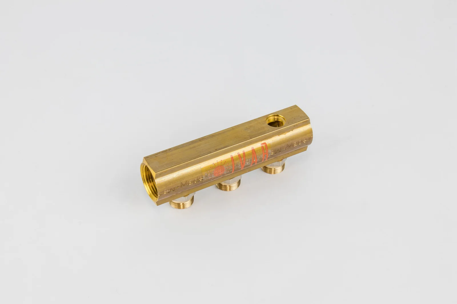 Begetube Verdeler voor CV messing Begetube 1" + 3 x M24 met ontluchting