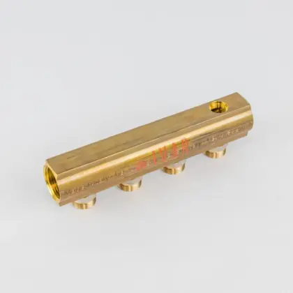 Begetube Verdeler voor CV messing Begetube 1" + 4 x M24 met ontluchting
