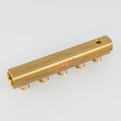Begetube Verdeler voor CV messing Begetube 1" + 5 x M24 met ontluchting