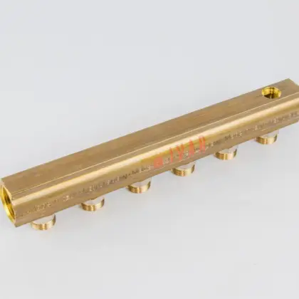 Begetube Verdeler voor CV messing Begetube 1" + 6 x M24 met ontluchting