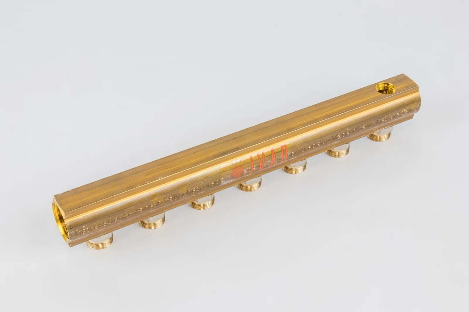 Begetube Verdeler voor CV messing Begetube 1" + 7 x M24 met ontluchting