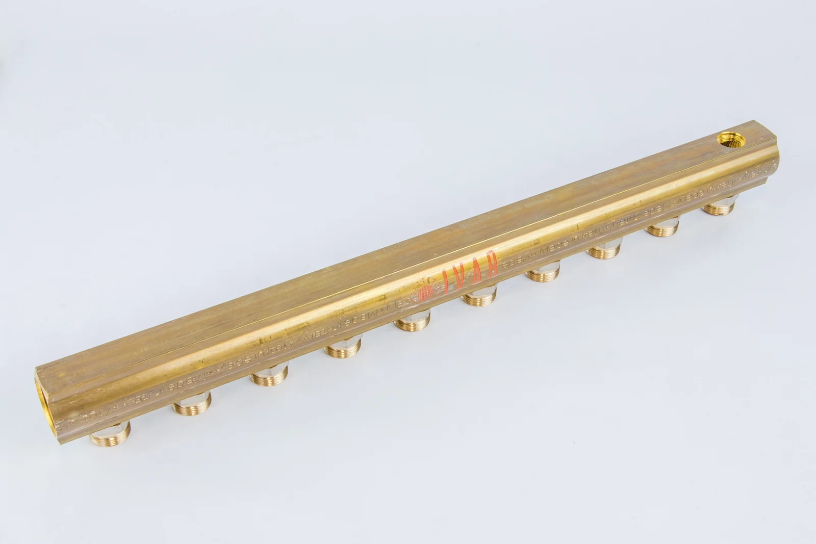 Begetube Verdeler voor CV messing Begetube 1" + 10 x M24 met ontluchting