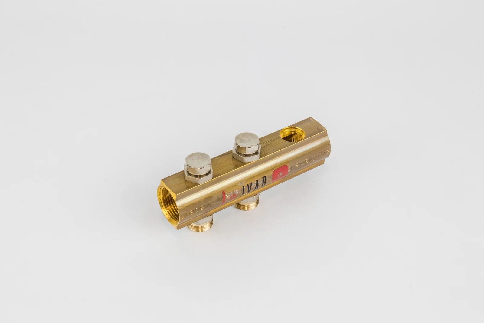 Begetube Verdeler voor CV messing Begetube 1" + 2 x M24 met ontluchting
