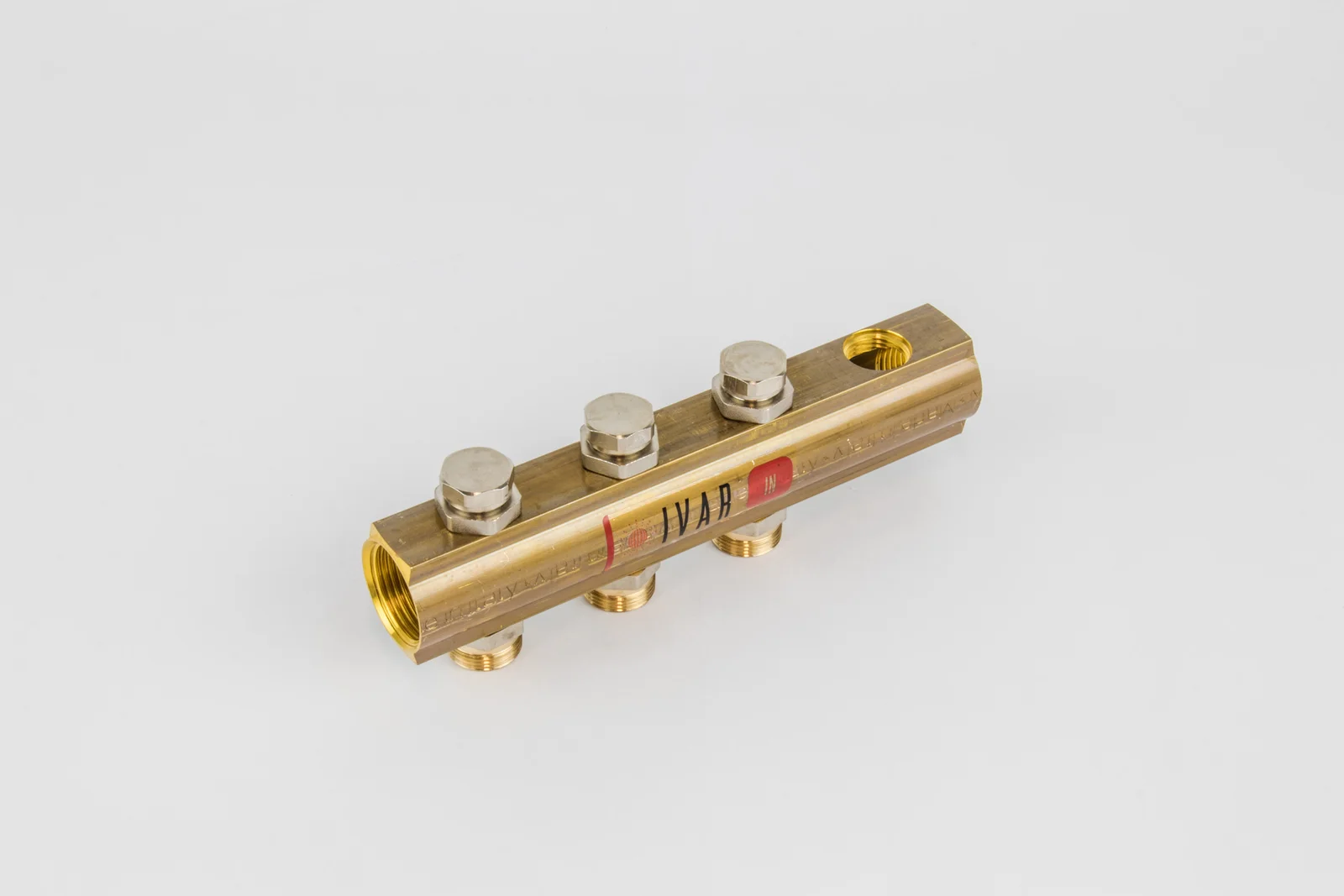 Begetube Verdeler voor CV messing Begetube 1" + 3 x M24 met ontluchting