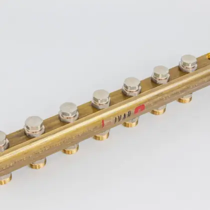 Begetube Verdeler voor CV messing Begetube 1" + 7 x M24 met ontluchting