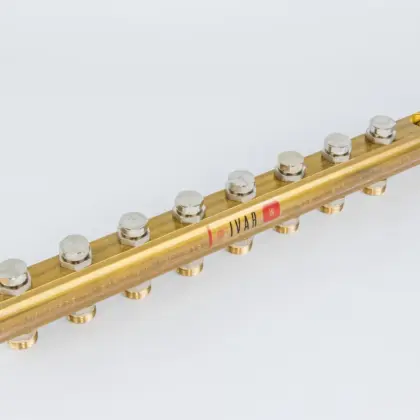 Begetube Verdeler voor CV messing Begetube 1" + 8 x M24 met ontluchting