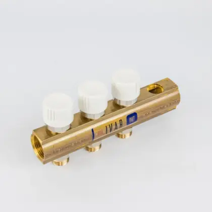 Begetube Verdeler voor CV messing Begetube 1" + 3 x M24 met ontluchting