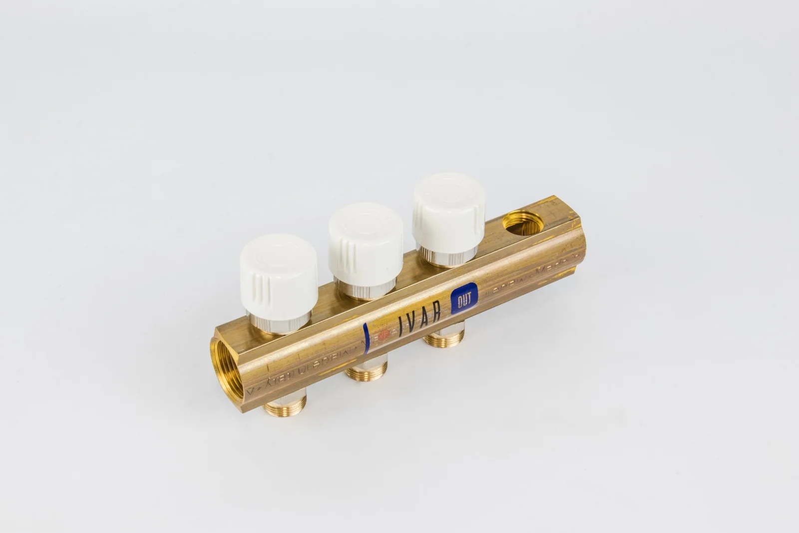 Begetube Verdeler voor CV messing Begetube 1" + 3 x M24 met ontluchting