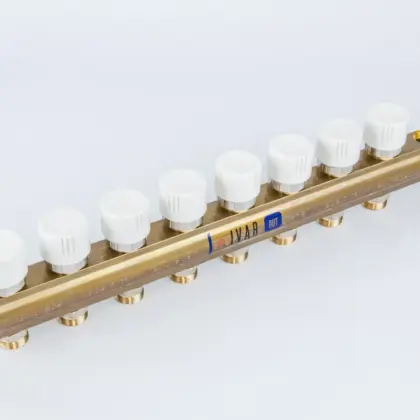 Begetube Verdeler voor CV messing Begetube 1" + 8 x M24 met ontluchting