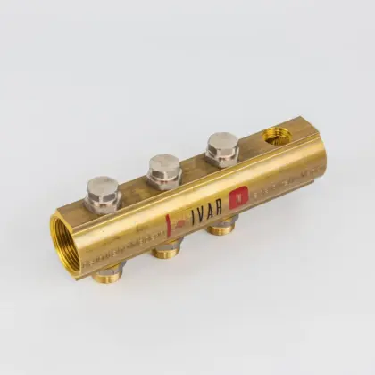 Begetube Verdeler voor CV messing Begetube 5/4" + 3 x M24 met ontluchting