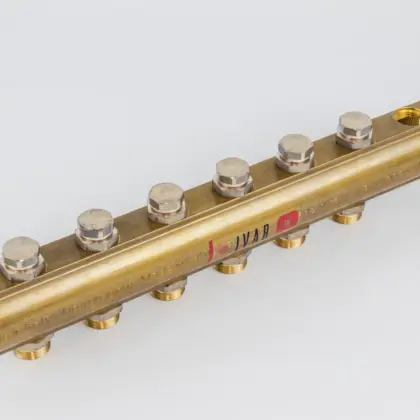 Begetube Verdeler voor CV messing Begetube 5/4" + 6 x M24 met ontluchting