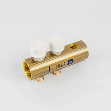 Begetube Verdeler voor CV messing Begetube 5/4" + 2 x M24 met ontluchting