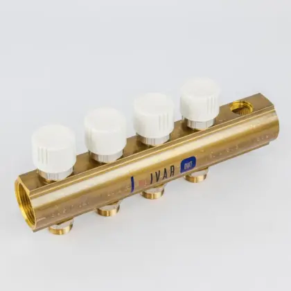 Begetube Verdeler voor CV messing Begetube 5/4" + 4 x M24 met ontluchting