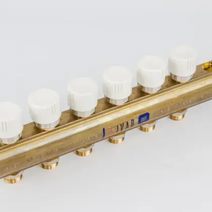 Begetube Verdeler voor CV messing Begetube 5/4" + 6 x M24 met ontluchting