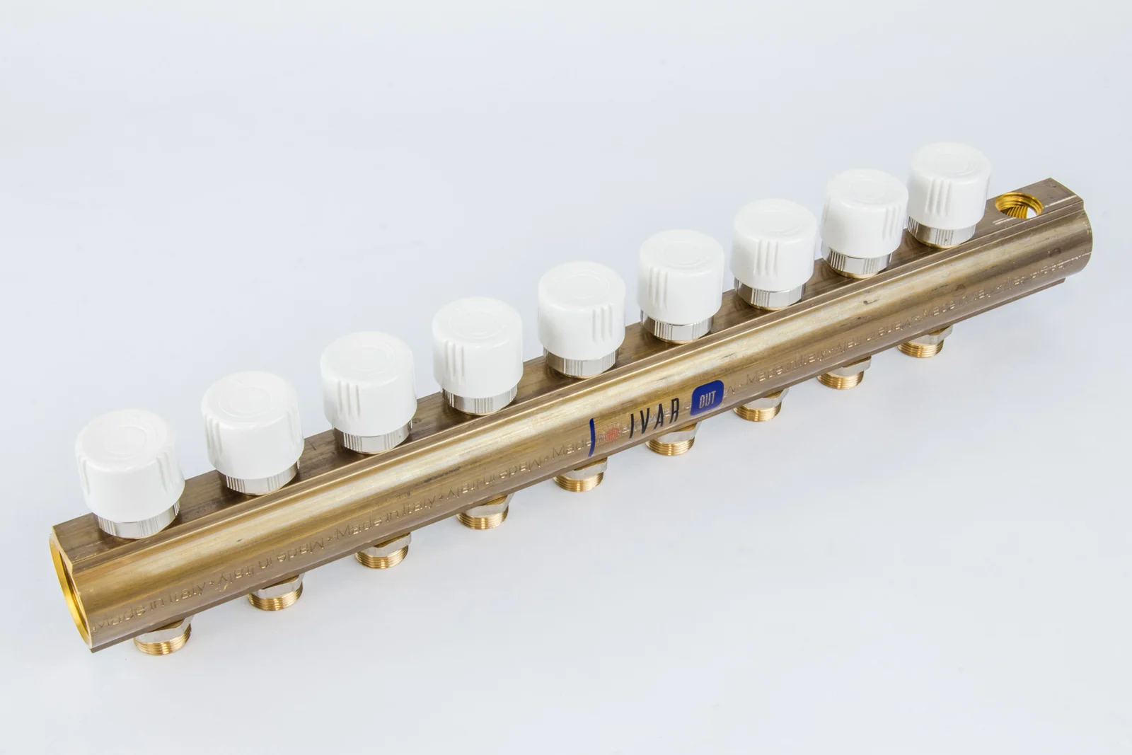 Begetube Verdeler voor CV messing Begetube 5/4" + 9 x M24 met ontluchting